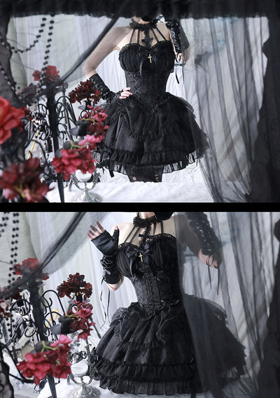 Alice girl~Gothic Hime~Dark Themed Lolita JSK Dress   