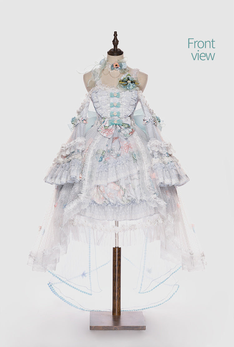 Youpairui - Sylph - Classic Lolita Tea Party Green Jumper Dress One Size JSK suit