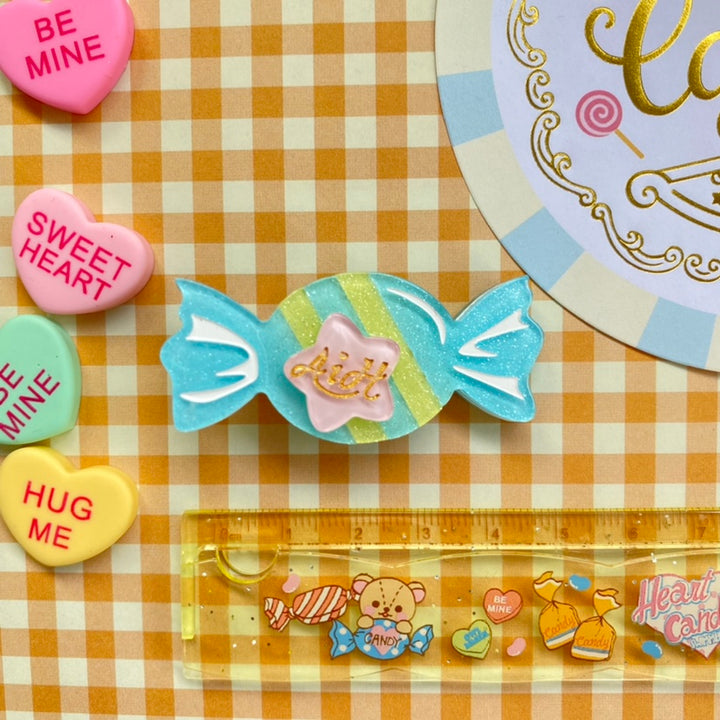 (Buyforme) Halloween Alice~Rainbow Candy~Sweet Lolita Ring Hairclip mint candy hairclip  