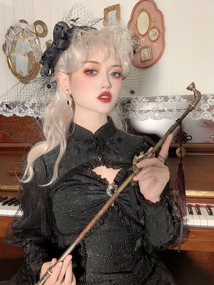 Alice Girl~Zhijian Flower~Bow-tied Elegant Lolita Top Hat   