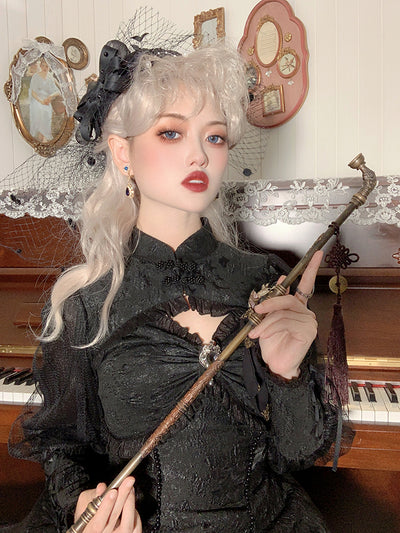 Alice Girl~Zhijian Flower~Elegant Lolita Hat Bow Headdress   