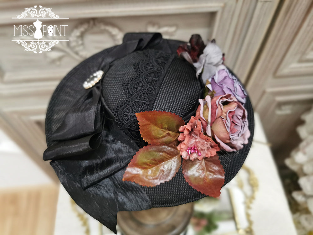 Miss Point~Woody Rose~Flower Lolita Hat   