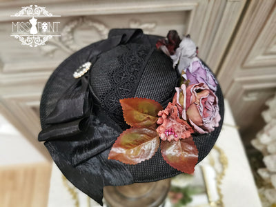 Miss Point~Woody Rose~Flower Lolita Hat   