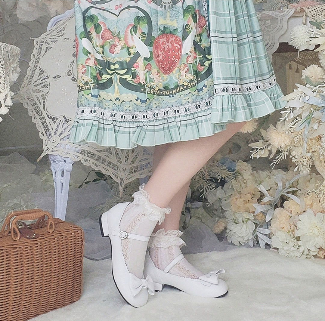 Sosic~Kawaii Lolita Bow Falt Shoes