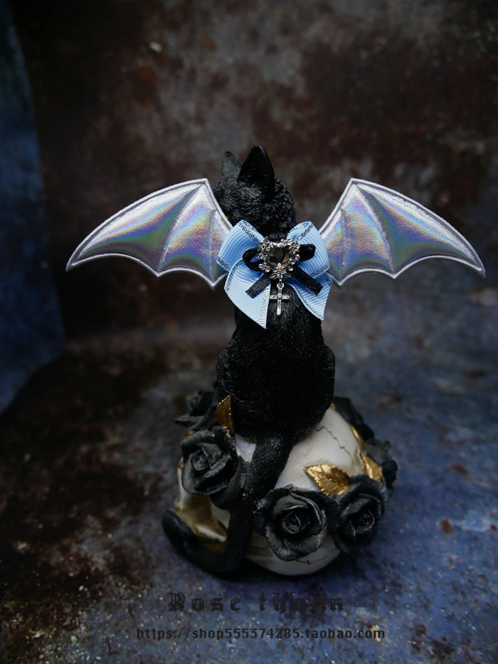 Rose Thorn - Multicolors Gothic Lolita Little Bat Brooch Hairpin A Light Blue Hairpin