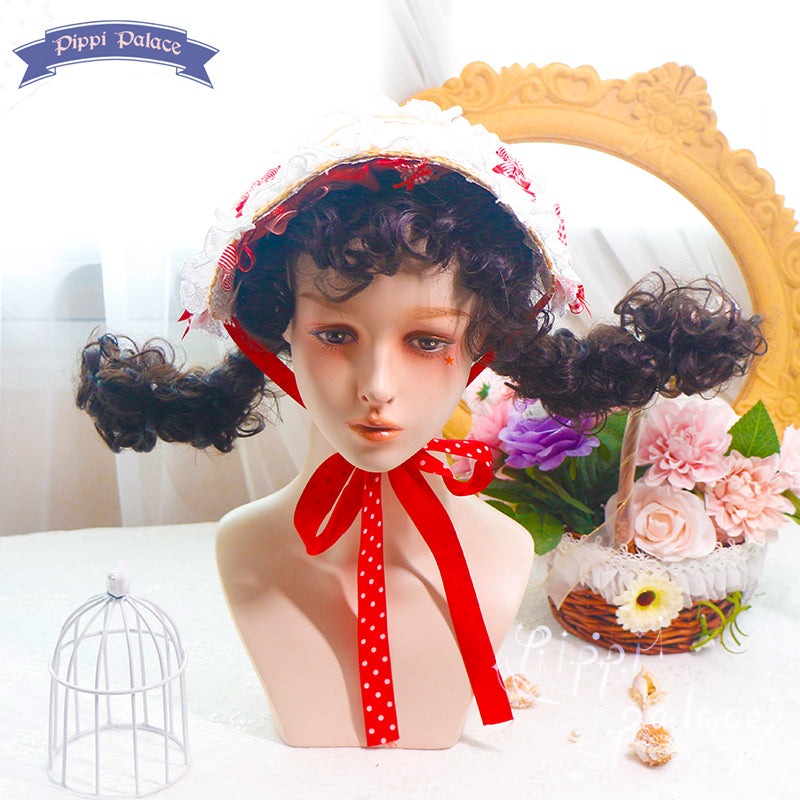 Pippi Palace~Little Princess~Sweet Lolita Curly Wig Multicolors   