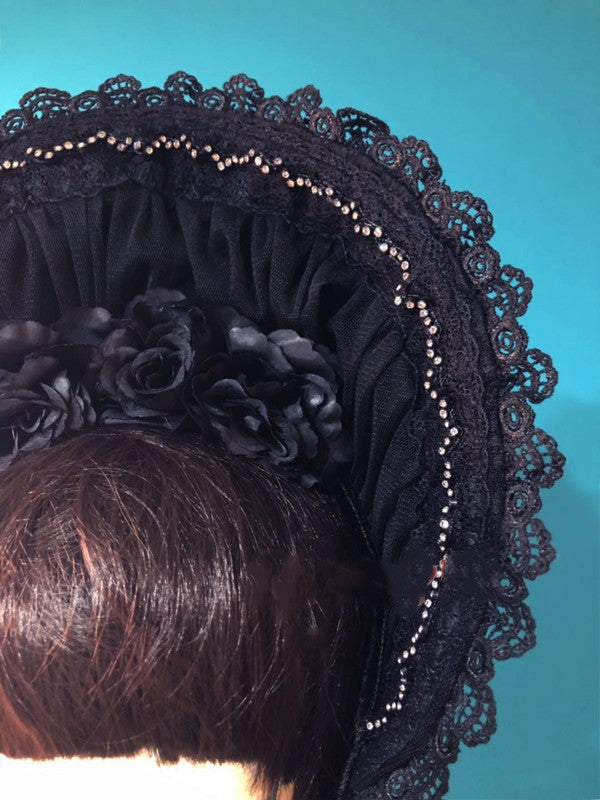 Surface Spell - Gothic Lolita Velvet Half Bonnet