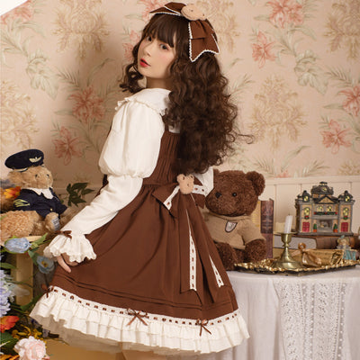 (Buyforme) Eieyomi~Mousse Bear Kawaii Princess Jumper Dress   