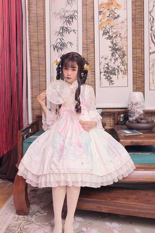 Alice Girl-Return of Crane~Wa Lolita Hairpin Tassels Headdress   