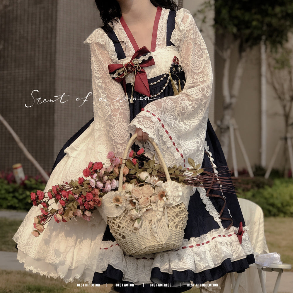 Magic Skirt Cat~Snow Duck & Goose~Pretty Wa Lolita JSK Dress S snow white goose JSK only 