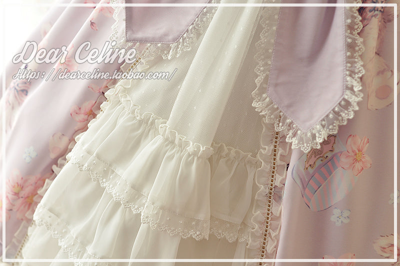 Dear Celine~Sakura Rabbit~Front Opening Lolita JSK   