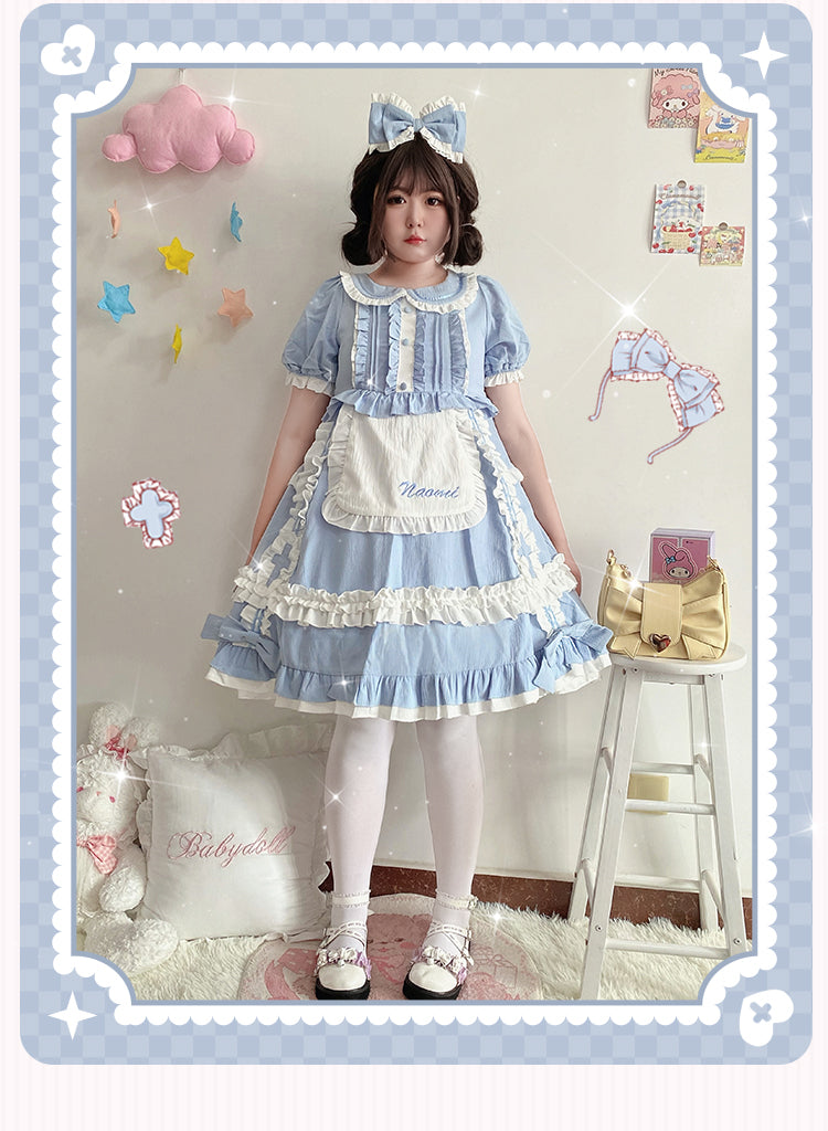 (Buyforme)Niu Niu~Plus Size Lolita Nurse Summer OP Dress   