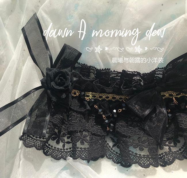 (Buyforme)Dawn and Morning~Flower Wedding Lolita Accessories Headdress Set   