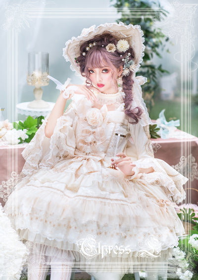 Elpress L~Fairies Island~Lolita wedding Dress OP Dress ivory S 