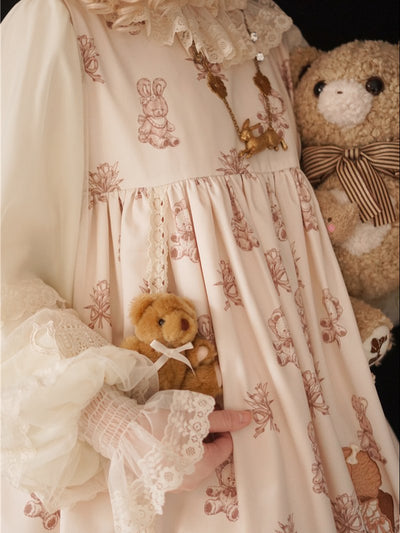 (Buyforme)Dolls Party~Sweet Lolita Cute Bear Embroidery JSK   