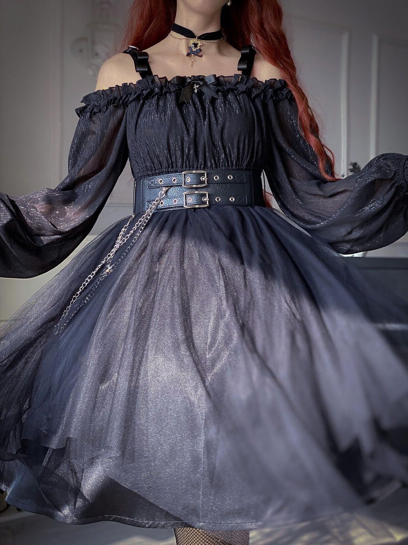 Your Princess~Gothic Lolita High Waist Black Dress 2196:40587