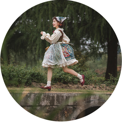 Miss Point~Praise of Abundance~Bavarian Velvet Lolita Jumper Skirt   