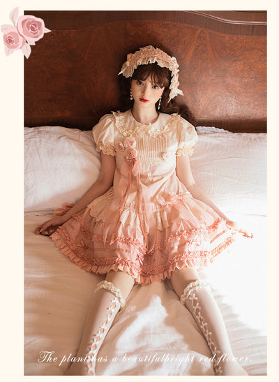 (Buy for me) Flower and Pearl Box~Austen In The Garden~Sweet Gradient Lolita OP   