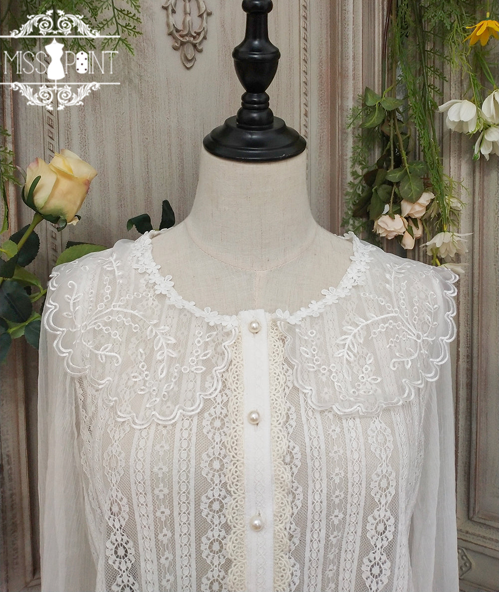 Miss Point~Woody Rose~Elegant Retro Lolita Blouse 528:61013