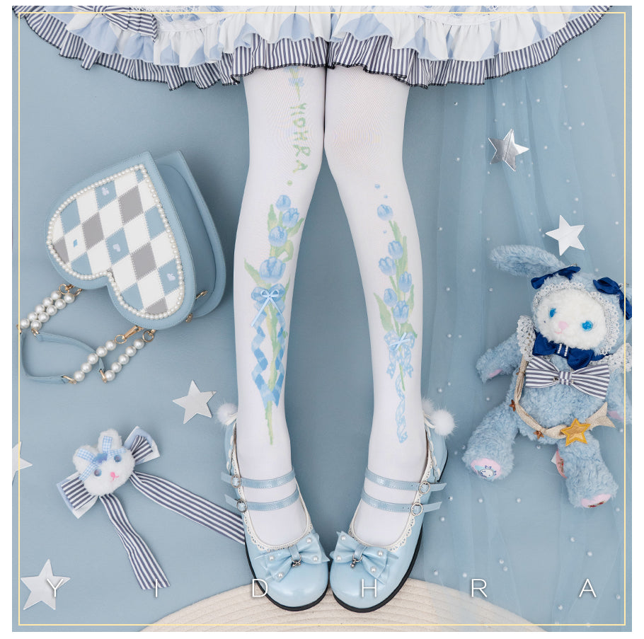 Yidhra~Tulip Forever~Spring Lolita Accessory Classical Pantyhose   