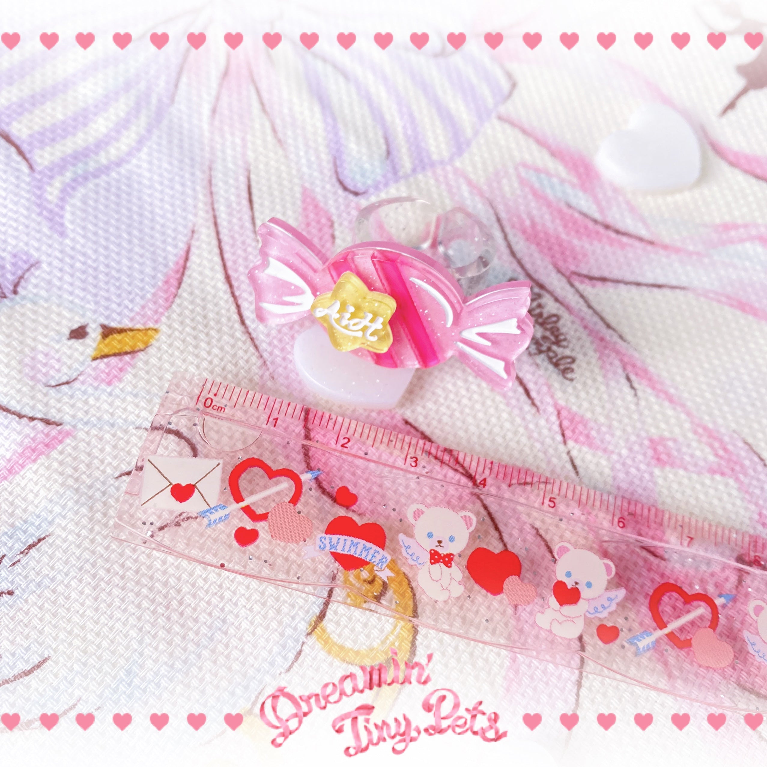 (Buyforme) Halloween Alice~Rainbow Candy~Sweet Lolita Ring Hairclip pink candy ring 6852:73272