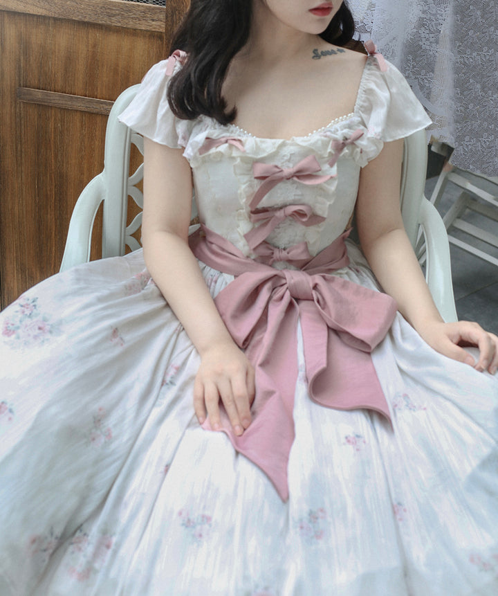 (Buyforme) Sweet Wood~Elegant Floral Sweet Lolita SKirt, Corset, Accessory   