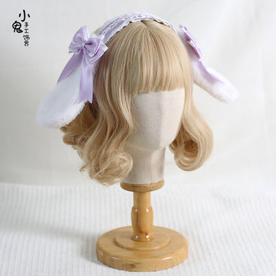Xiaogui~Sweet Lolita Rabbit Ear KC Headband light purple  