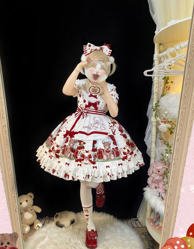 Rock Dream~New Year Christmas Kawaii Lolita OP Dress   