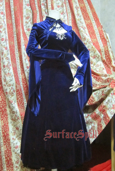 Surface Spell~Black Madonna~Gothic Lolita Medieval OP Dress custom size royal blue 