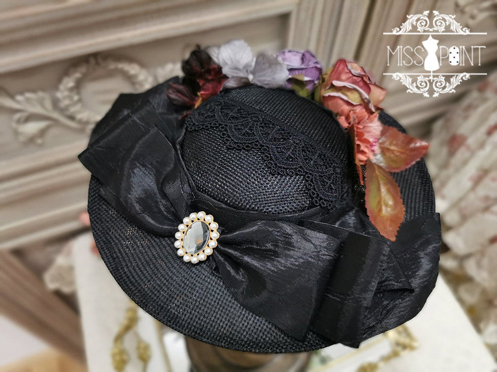 Miss Point - Woody Rose - Elegant Flower Lolita Hat