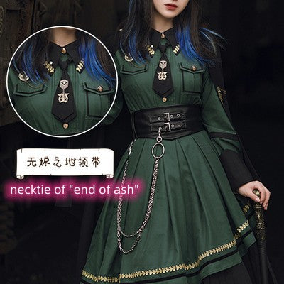 With Puji~Cute Lolita Headdress Accessories Collection necktie of "end of ash" free size 