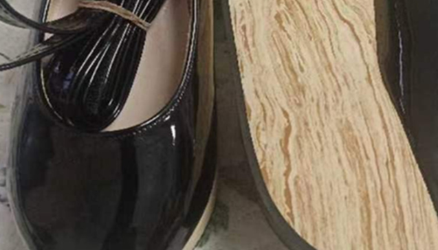 The Seventh Sense - Japanese Style Wooden Platform Wa Lolita Shoes 35 patent leather black