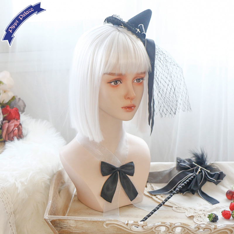 Pippi Palace~Daylight Witch~Ouji White Straight And Short Lolita Wig   