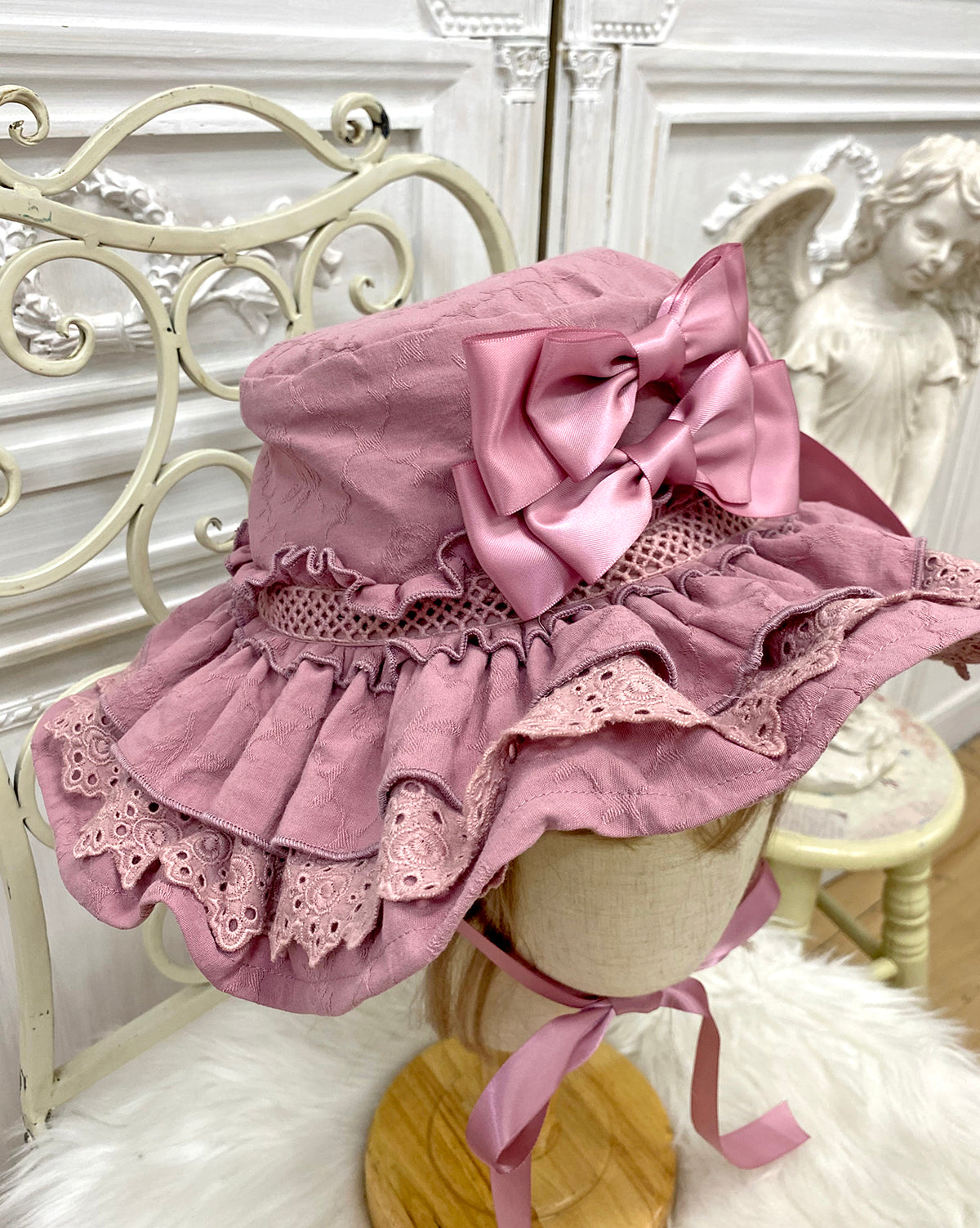 Little Dipper~Gone with the Wind~Elegant Lolita Hat free size rose purple hat 