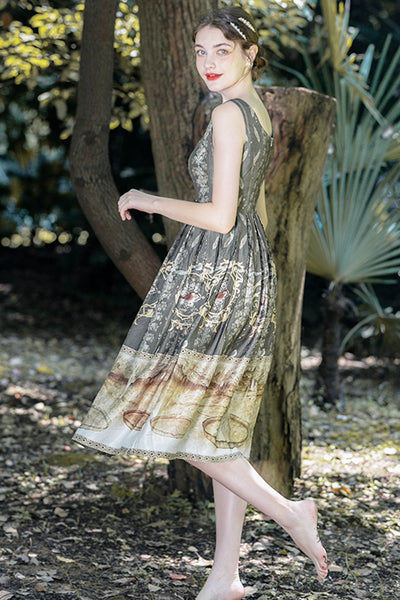 CR Cat Romance~Pond night reading~Summer Elegant Lolita Casual JSK   