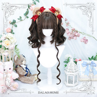 Dalao Home~Kawaii Lolita Natural Double Ponytail JK Short Wig   