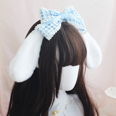 Kawaii Lolita Cinnamoroll Plush Handmade Hairband   