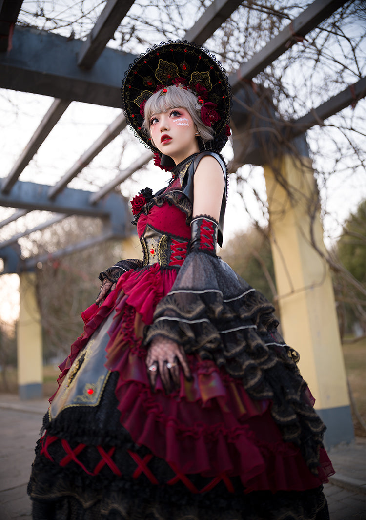 Youpairui~Pact of Hunter~ Gothic Lolita Jumper Dress Set   