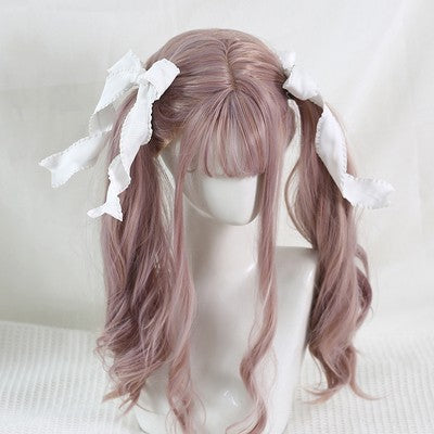 Xiaogui~Cosplay Double Ponytail Spiral Lolita Hair Clips white (pair)  
