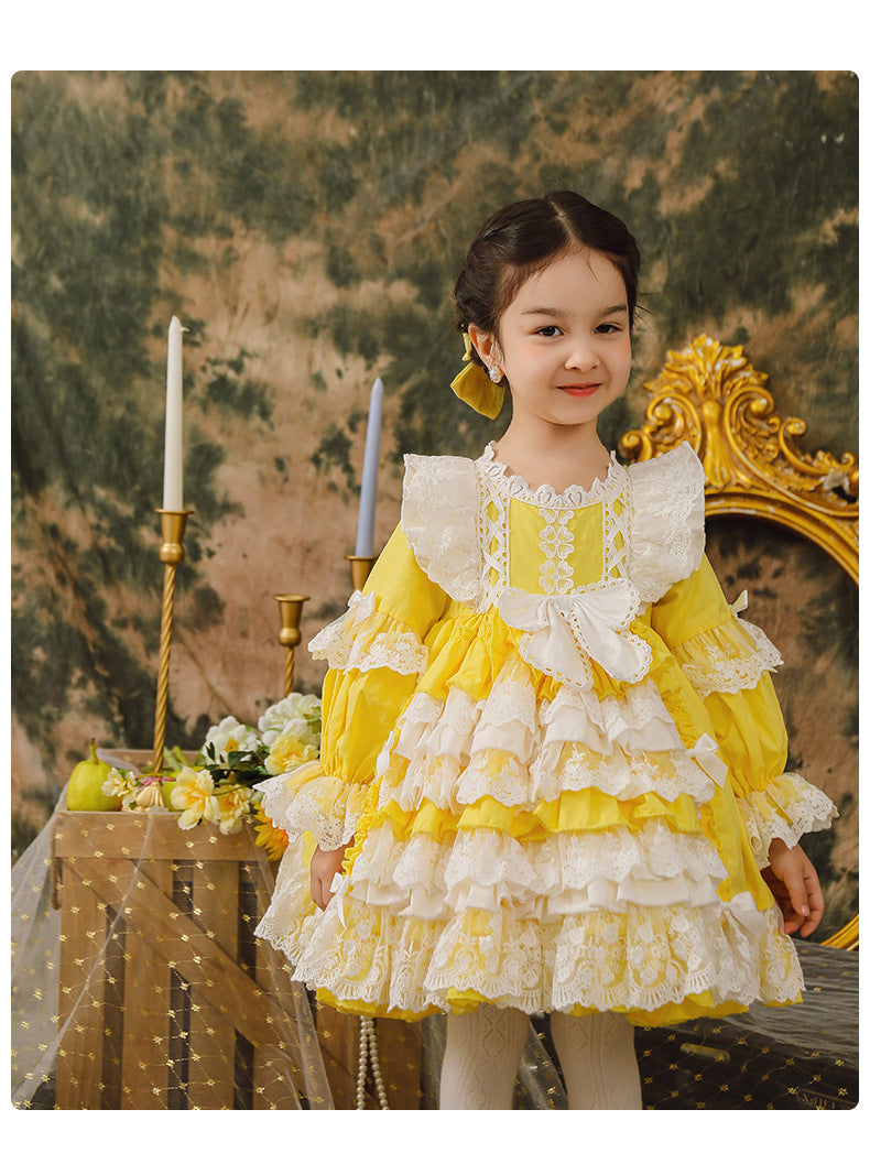 Kid Lolita Princess Yellow Dress   