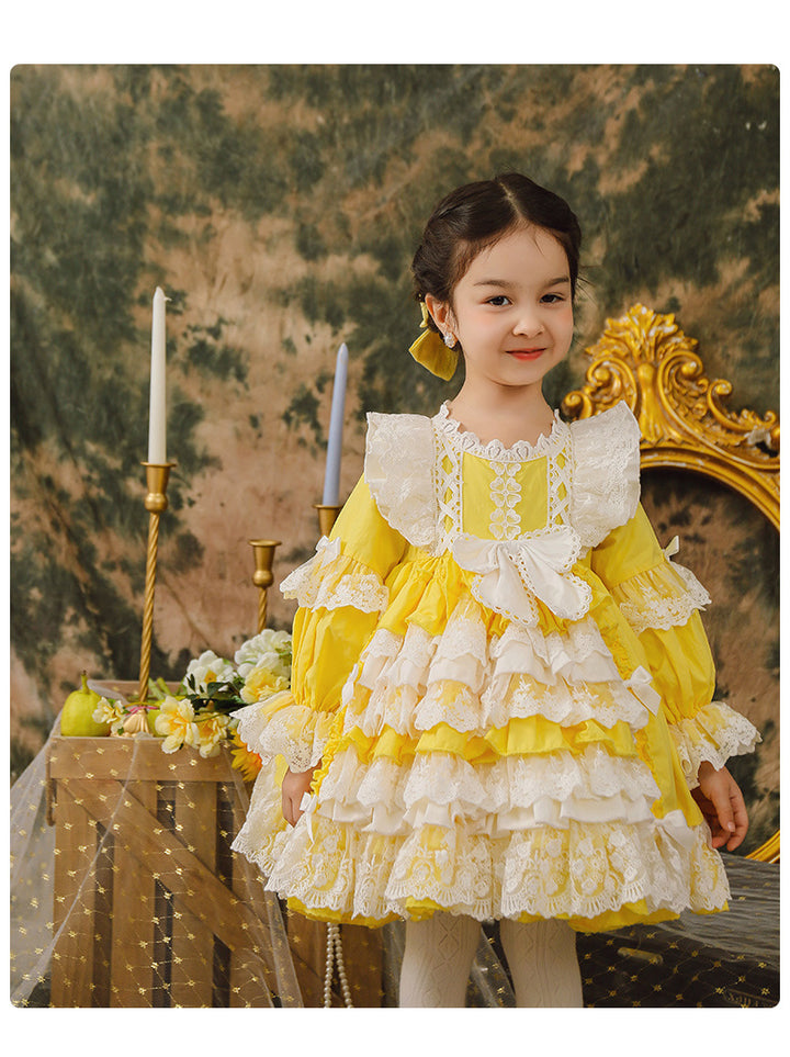 Kid Lolita Princess Yellow Dress   