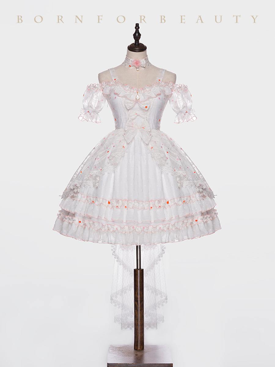Youpairui~Bucharest~Calssic Lolita Jumper Dress Set S white JSK only (L M S XL) 2402:37477