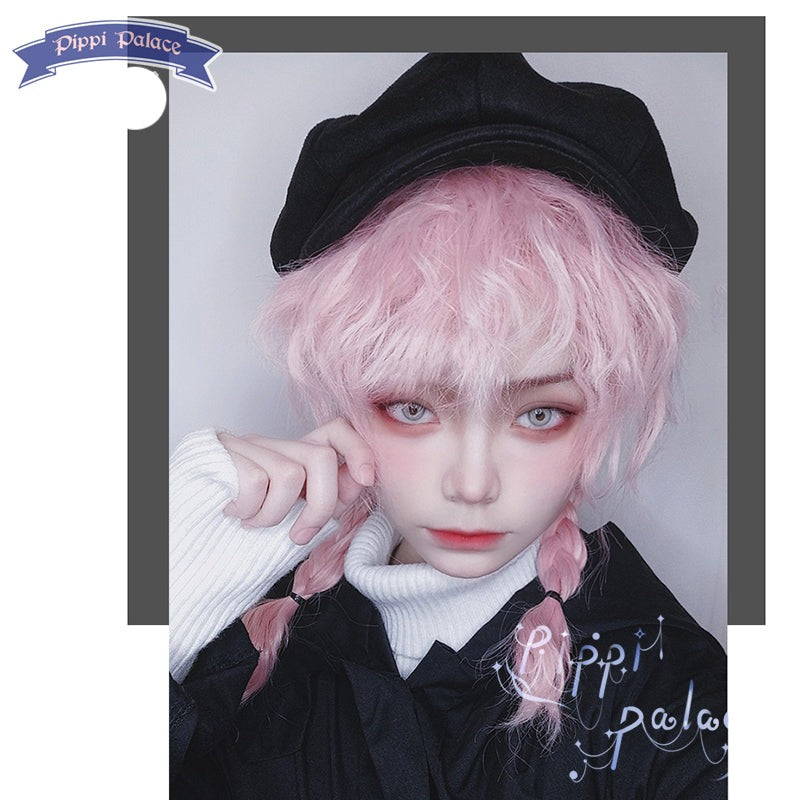 Pippi Palace~Peach Bomb~Fashionable Lolita Pink Curly Wig   