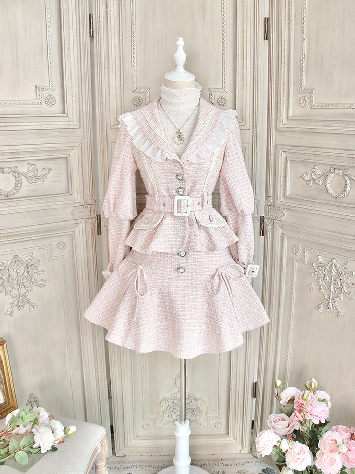 Alice Girl~Elegant Lolita Skirt and Jacket~Lady's Holiday SK Set XS pink (top) 