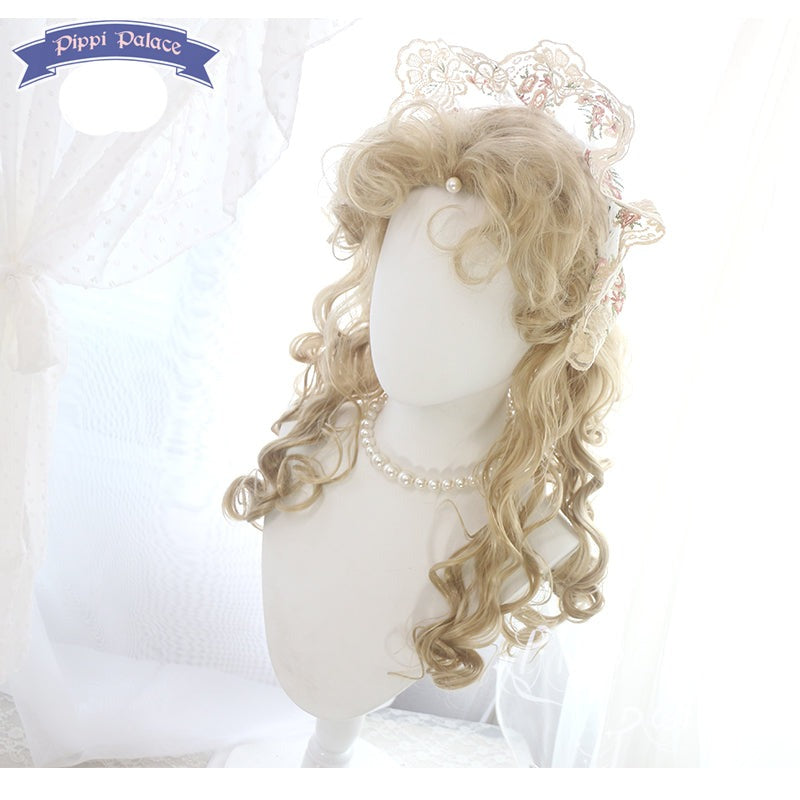 PippiPalace~Aurora~Elegant Lolita Curly Gold Wig   