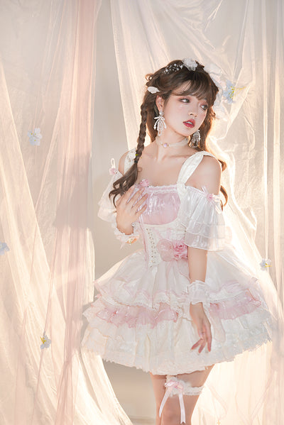 (BuyForMe) Half Sweet Lolita~Rose Memoir~Hot Girl Lolita JSK   