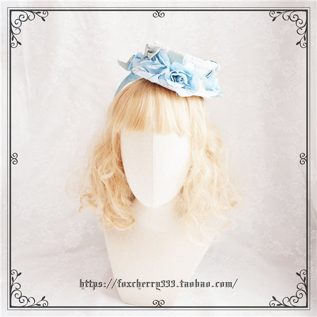 Fox Cherry - Palace Retro Elegant Bow Headdress Lolita Top Hat