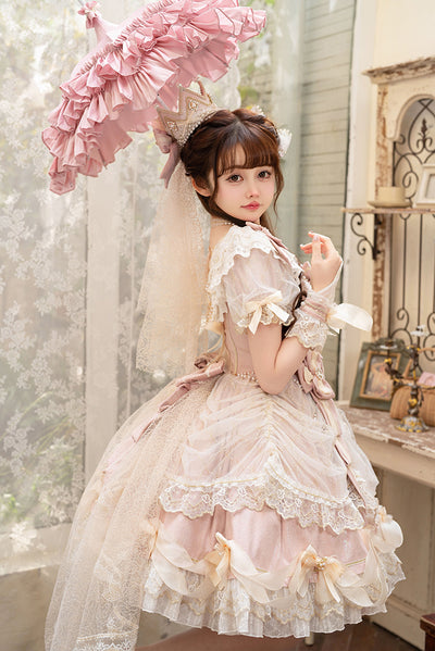 Alice Girl~Palace Retro Lolita Dress~Girl Anniversary Short Sleeve OP   