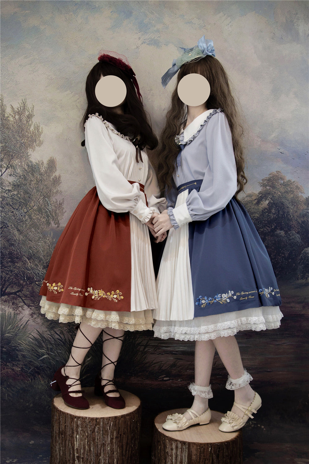Eessily Verse~Spring Picnic~Embroidered Han Lolita Suits   