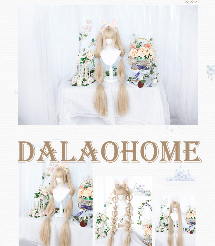 Dalao Home~Long Sweet Lolita Wig With Ponytails